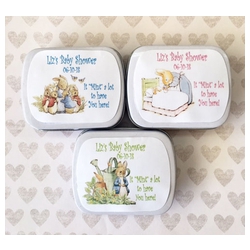 Personalized Peter Rabbit Mint Tins (Set of 12) (3 Designs)